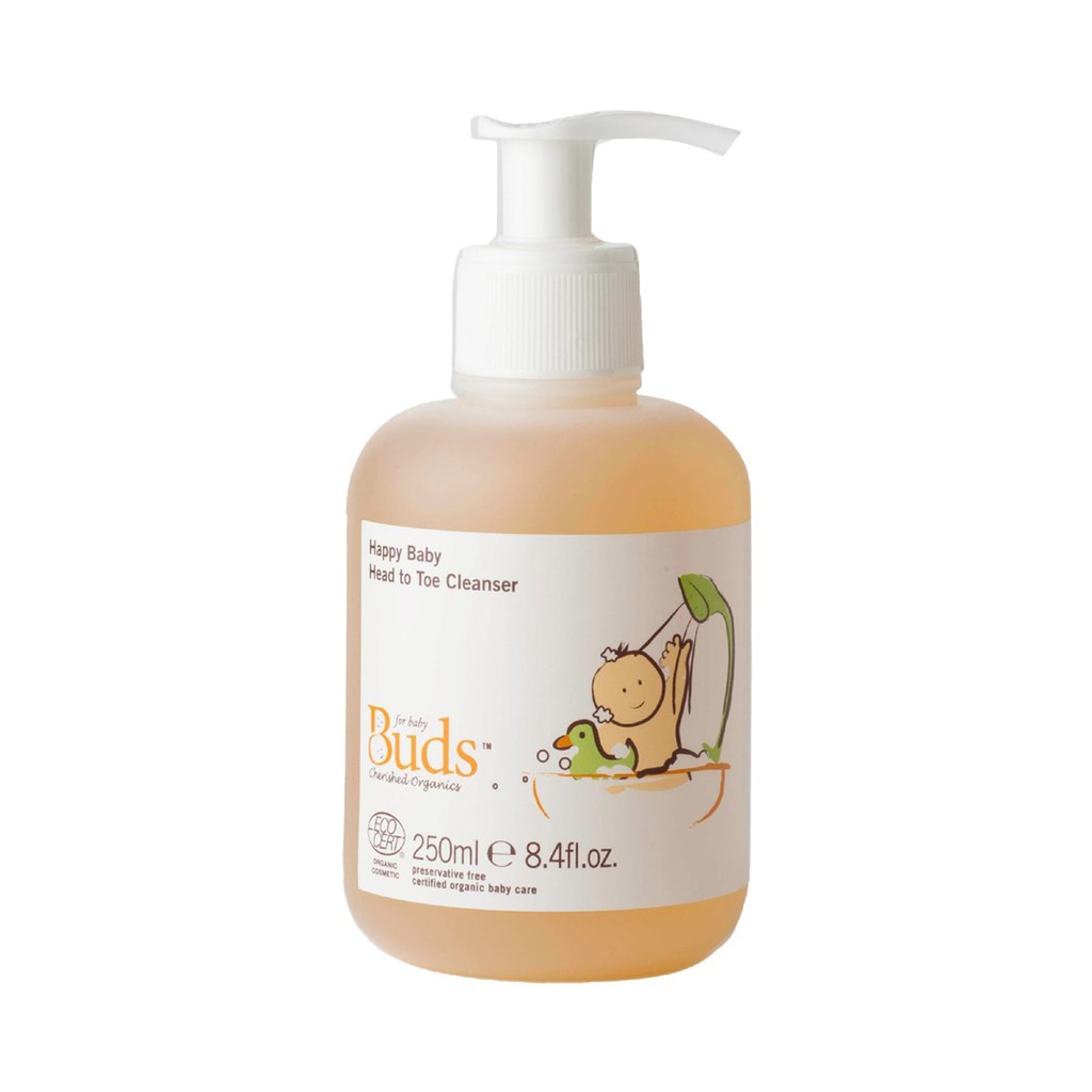 [PROMO] Buds Cherished Organics Happy Baby Head To Toe Cleanser Sabun Shampoo Bayi 250ml