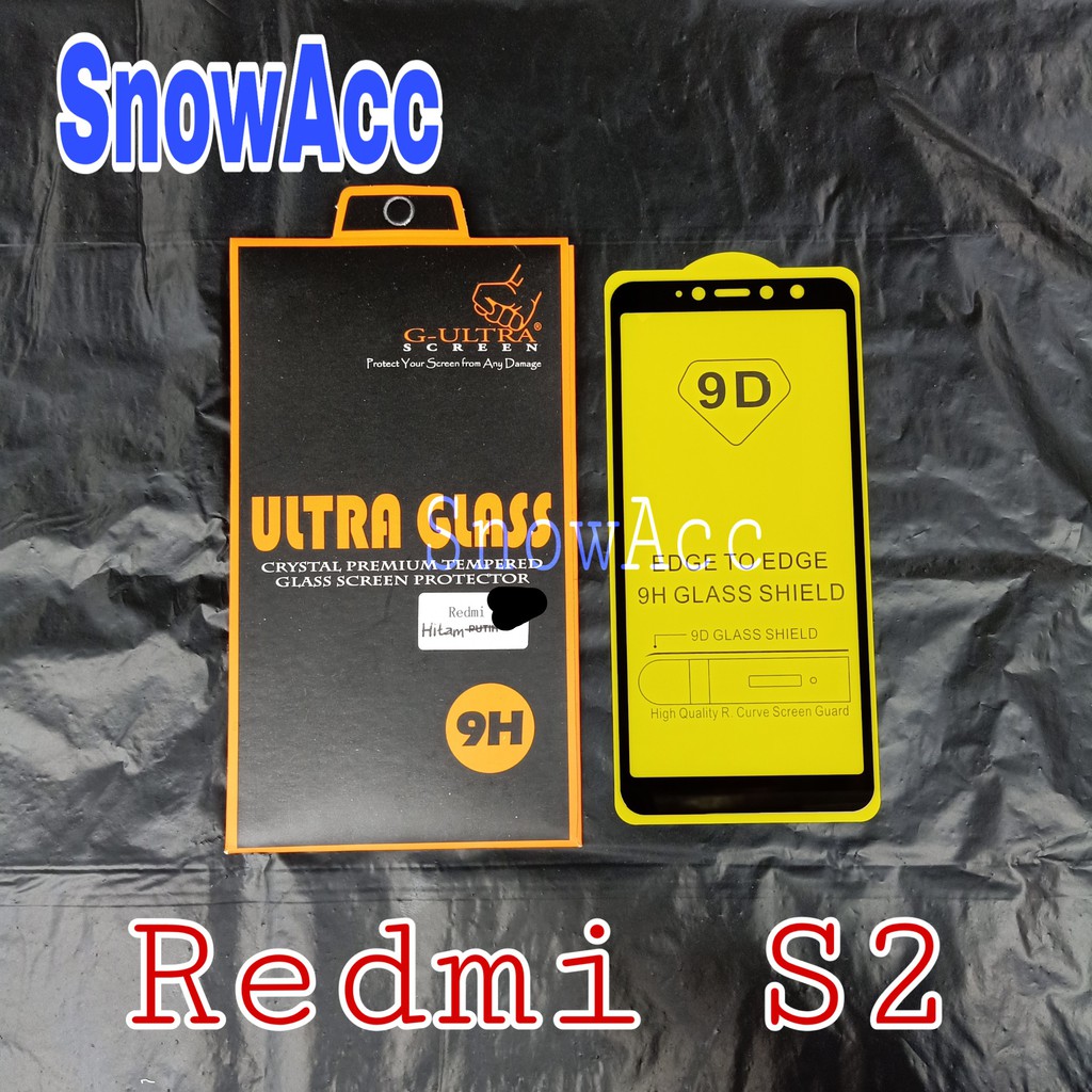 Xiaomi Redmi S2 Tempered Glass Full Cover Full Lem Anti Gores Kaca
