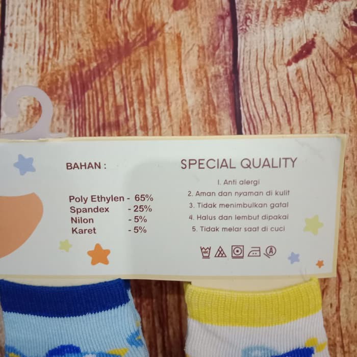 Makassar ! Kaos Kaki Bayi Winteku Motif MIXED isi 3 LBR ( 0.-3 BLN )