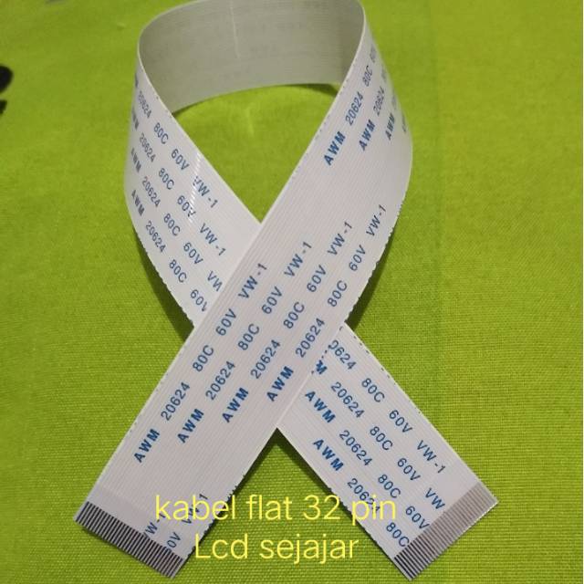 Kabel flat Lcd 32 pin jalur sejajar halus 16mili