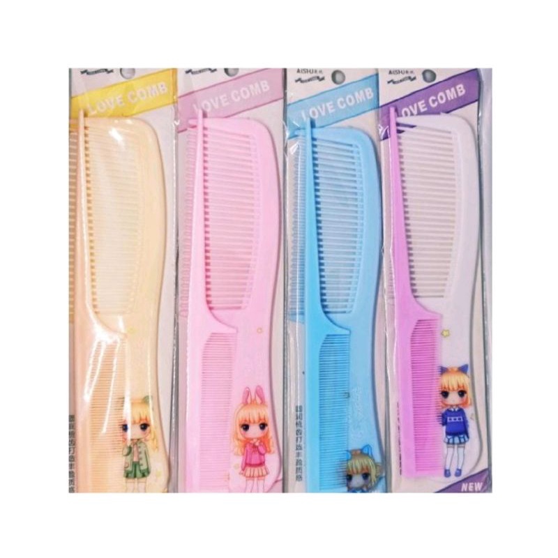 Vinztstore - Sisir Karakter Set 2 in 1 Haircomb Anak Dewasa Sisir Besar Anti Kusut Gagang Murah