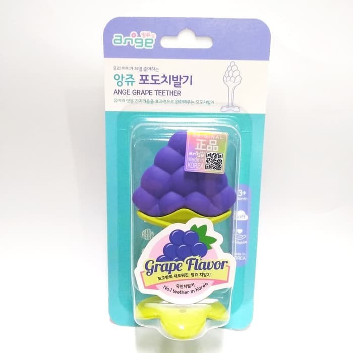 Ange Grape Teether With Flavor Gigitan Bayi Tanpa Case