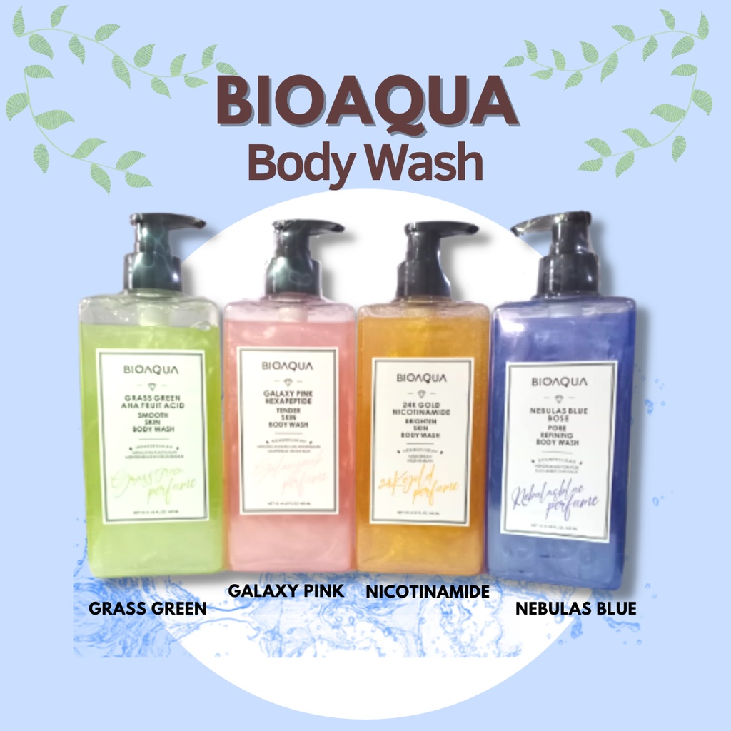 Bioaqua kecantikan sabun mandi cair body wash fragrance kesehatan wangi putih bersih mengkilau