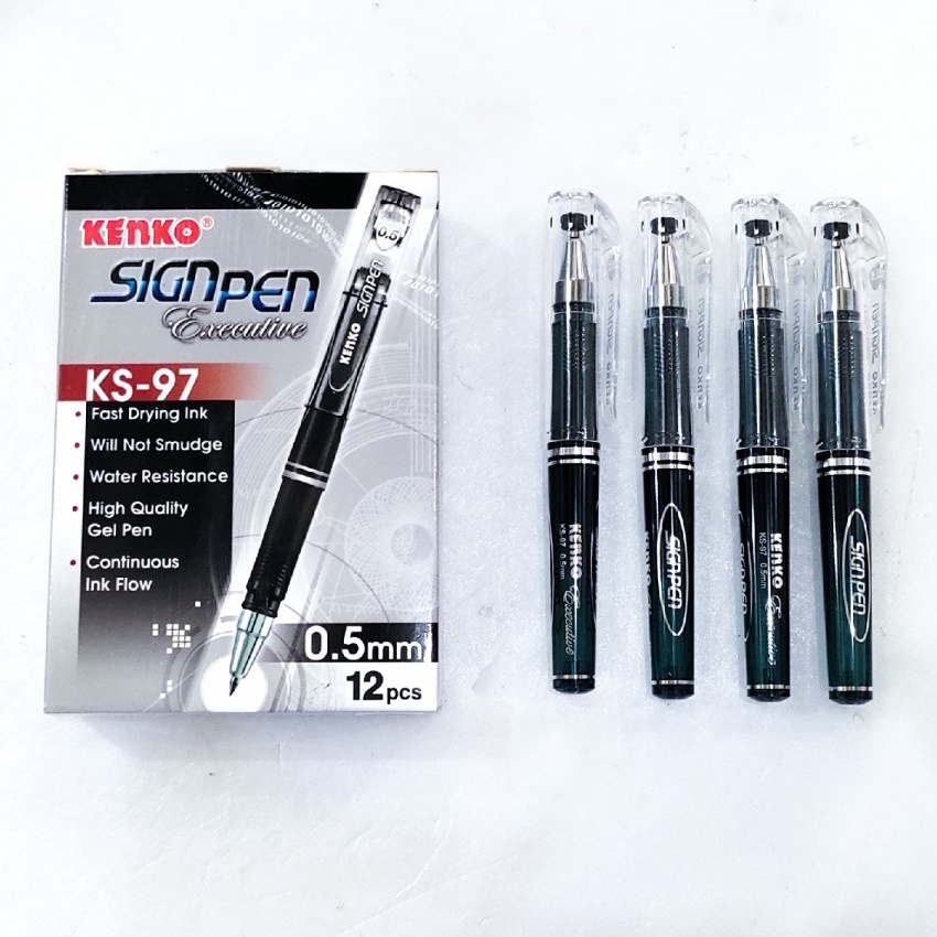 

BALLPOINT, PULPEN SIGN PEN KS-97 KENKO 0.5 MM HITAM ISI 12 PCS