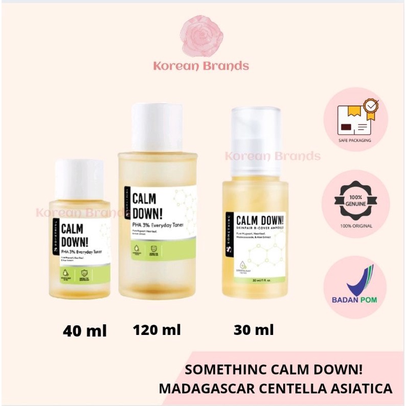 Somethinc Calm Down! PHA 3% Everyday Toner Ampoule Madagascar Centella Asiatica