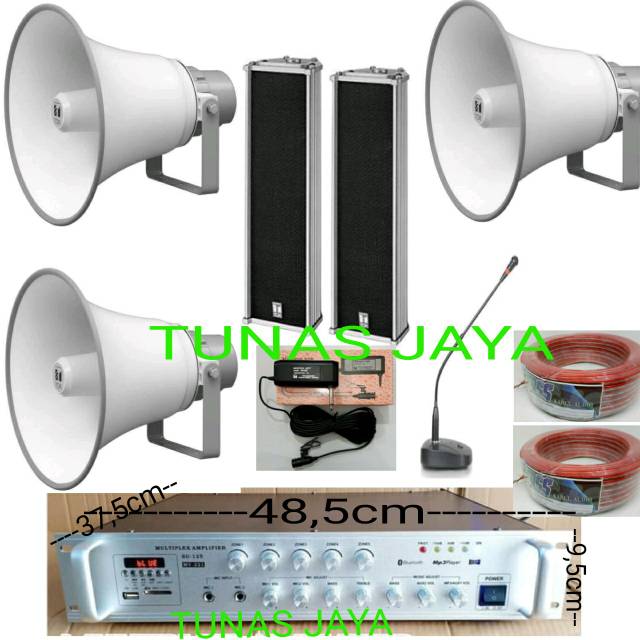 PAKET SPEAKER TOA DAN AMPLI SANSUI