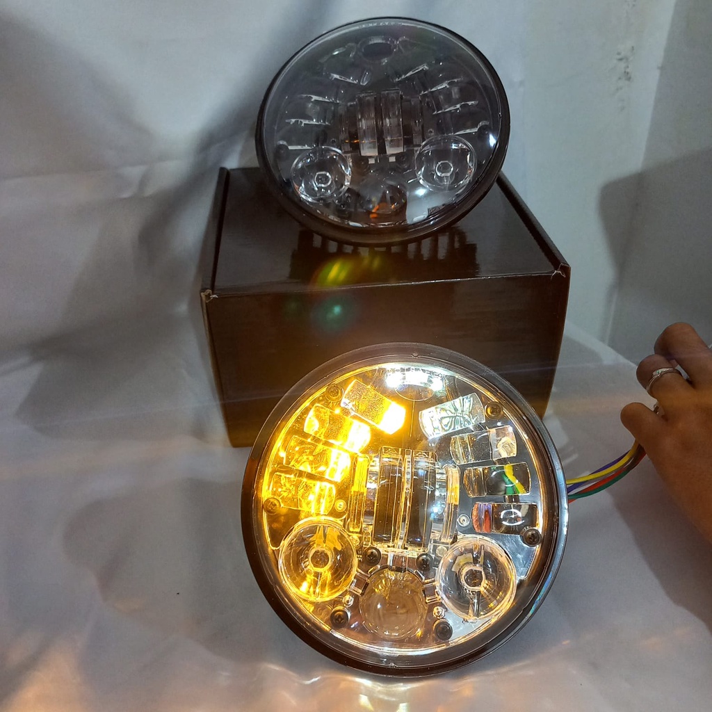 LAMPU DAYMAKER 16 LED HEADLAMP 5,75 INCH DOT SAE  REFLECTOR CB GL JAPSTYLE