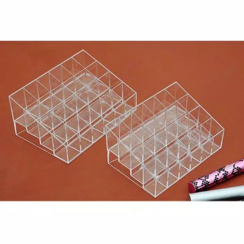 Tempat Lipstik Kosmetik 24 Grid Acrylic Lipstick Organizer