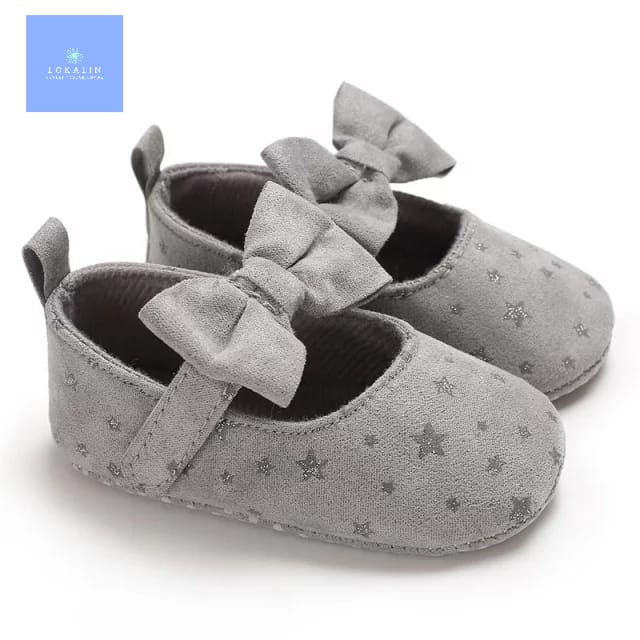 Sepatu Bayi Perempuan Motif Bintang-Prewalker Pita 0-14 Bulan