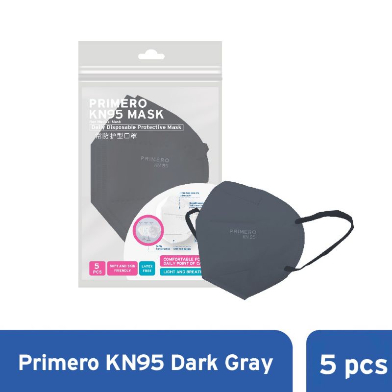 Primero KN95 Mask Drak Grey Masker KN95