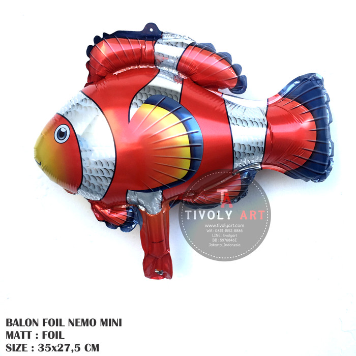 Balon Foil NEMO MINI / Balon Ikan Termurah