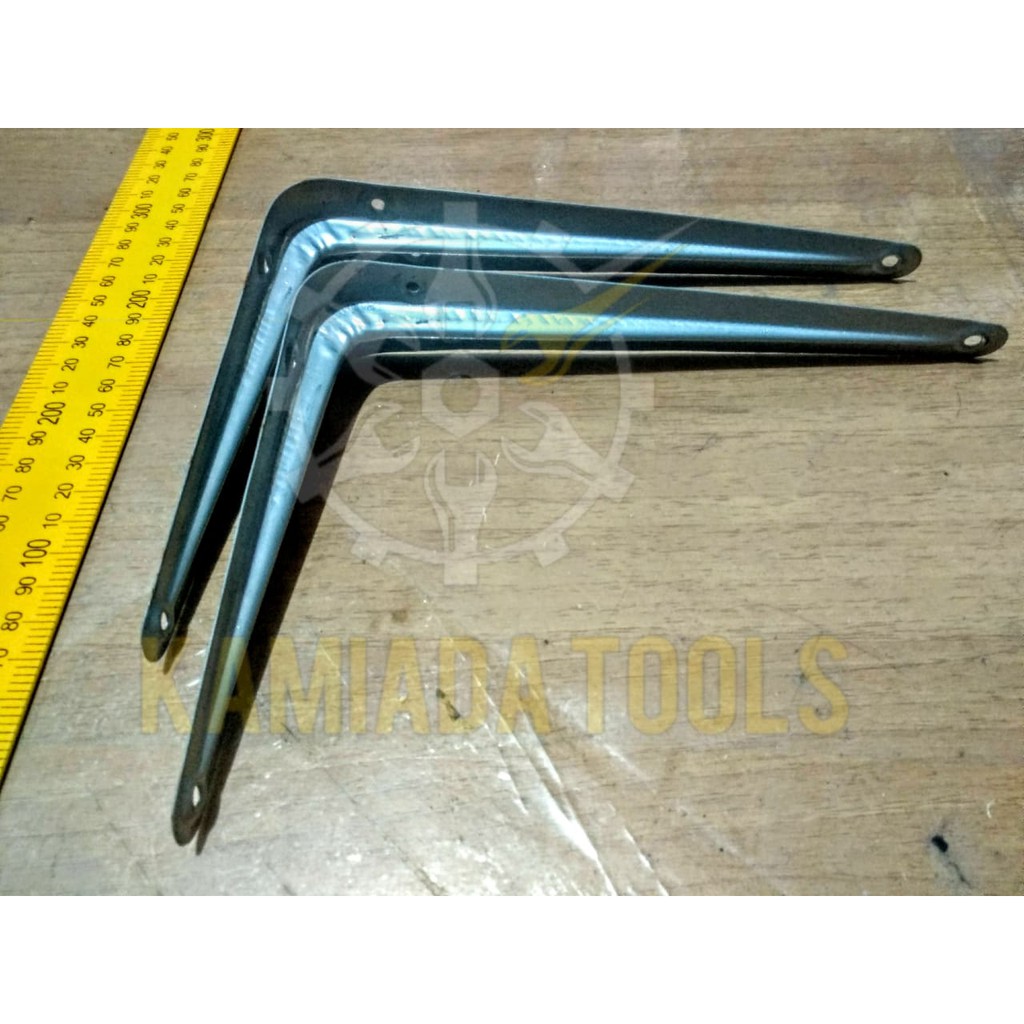 Besi Siku 20cm x 15cm/ SIku Sokong 20cm x 15cm/ Besi SIku Rak 20cm x 15cm/ Siku Penyangga 20cmx15cm