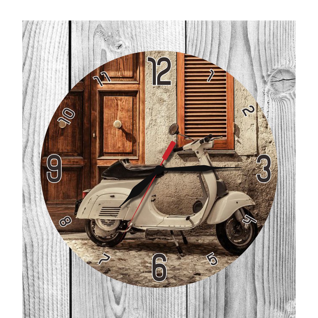 Jam Dinding Classic Vespa