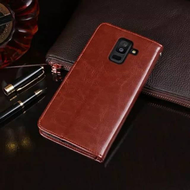 Flip Cover Samsung Galaxy A6 Plus / A6+ 2018 Leather Case