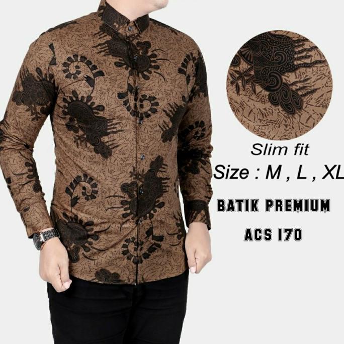 KEMEJA BATIK PRIA SLIM FIT / BAJU BATIK PRIA SLIM FIT ACS170
