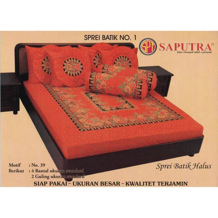 Saputra Sprei Batik 180x200 Full Katun Motif 39 / Seprai No 1