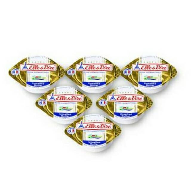 Elle &amp; Vire Unsalted butter micro cup 10 x 10gr exp date April 2024
