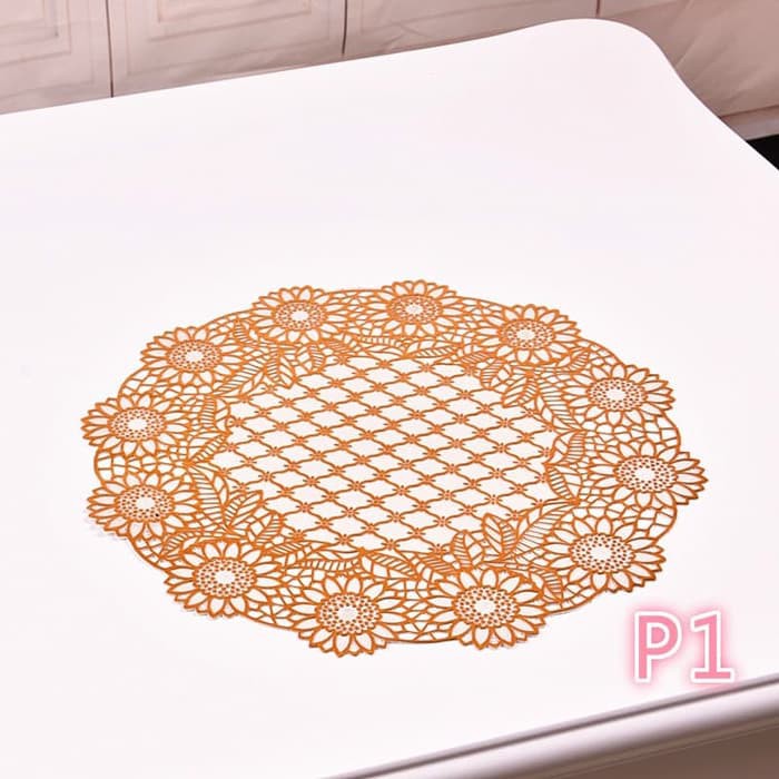 11D1092 G829T Taplak Waterproof Elegant Gold Diameter 30cm Tatakan