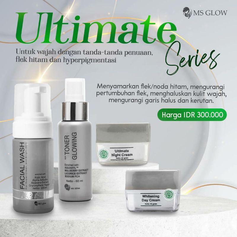 Ultimate Series MS Glow / 100% Original / Atasu Flek Hitam Membandel