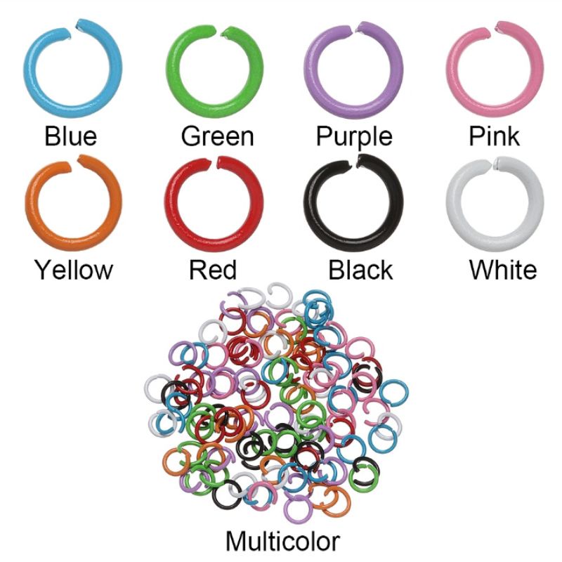 Jump Ring warna warni Ganci Pengait Gantungan Kunci termurah