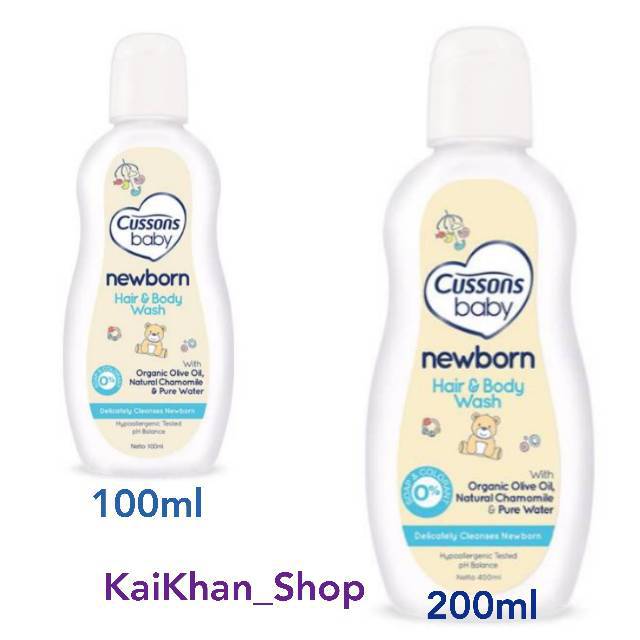 CUSSONS BABY New Born Hair &amp; Body Wash - 100ml / 200ml