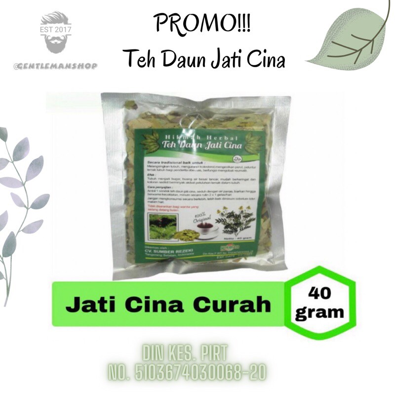 Teh Daun Jati Cina Hikmah Herbal - Teh Peluntur Lemak Pelangsing Herbal