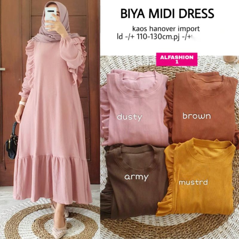 Gamis Jumbo Biya Midi by ALfashion  Fashion Solo EEE