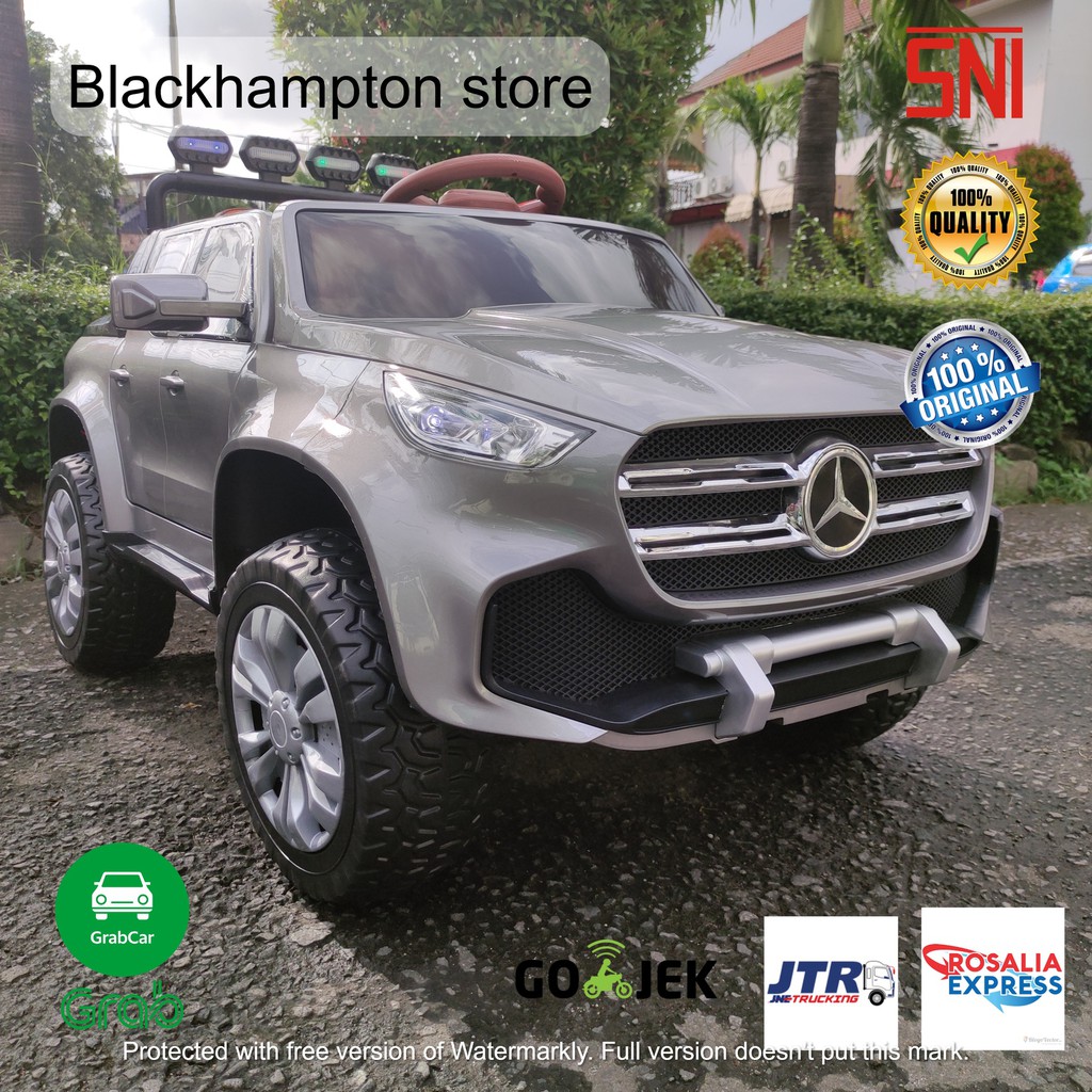 Mobil Aki Mainan Anak Ban Karet Mercedes X-Class Cat