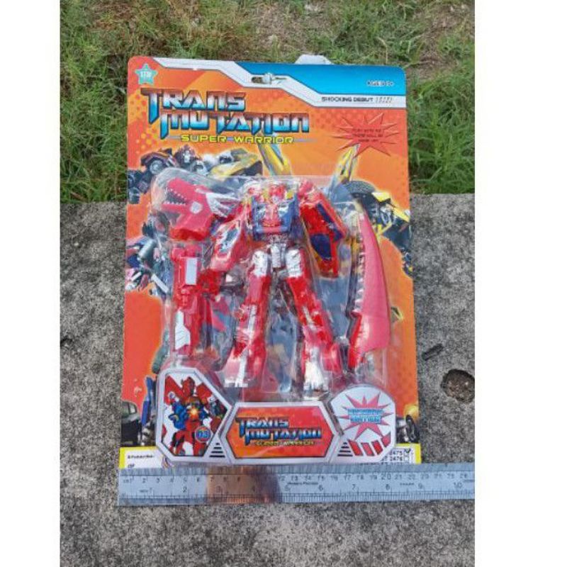 ST 2475 - Mainan Robot Trans Mutation Super Warrior Optimus Pryme Lampu dada besar ST2475