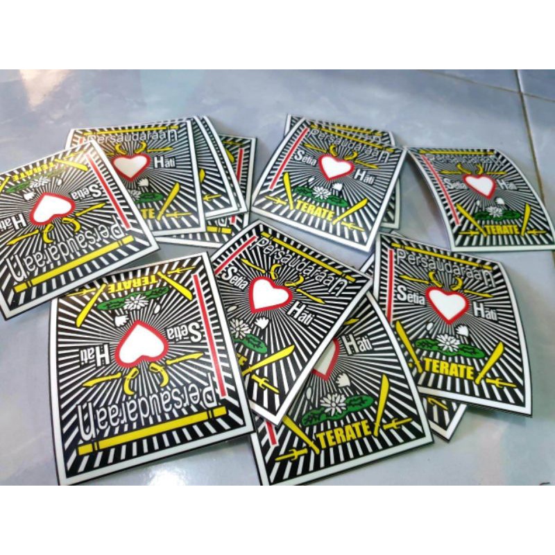

Sticker psht/ setiker Printing Lambang Logo PSHT Setia Hati Terate anti luntur/pudar 7×9 cm