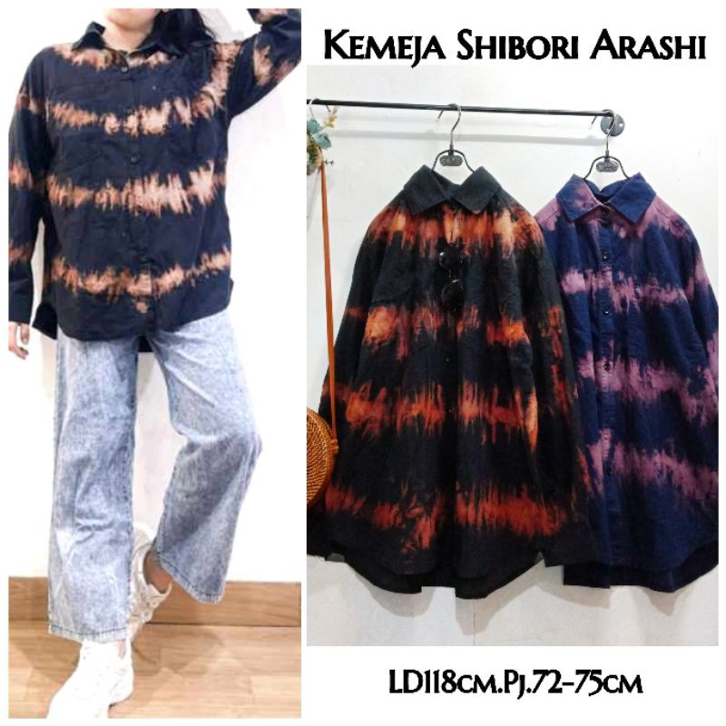 kemeja Shibori Arashi