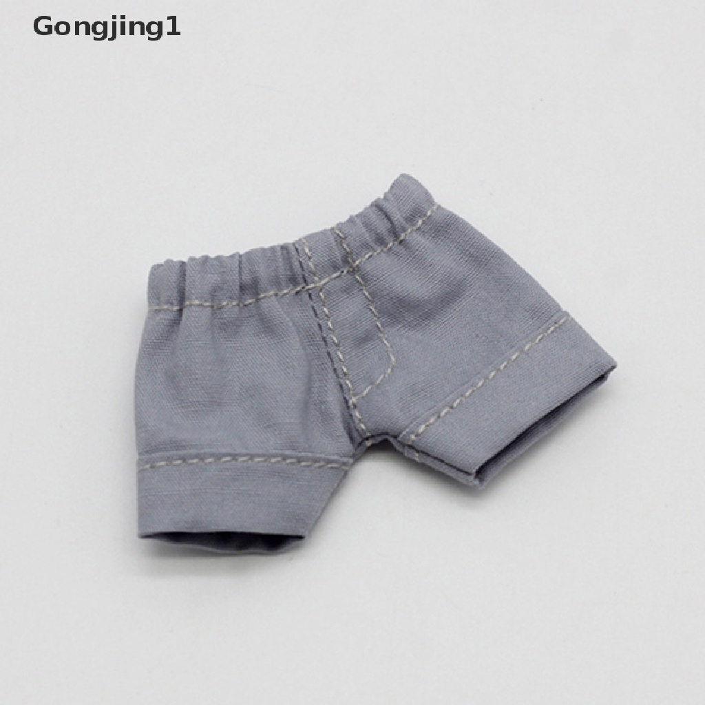 Gongjing Mainan Celana Pendek Jeans Skala 1: 12 Untuk Aksesoris Boneka Ob11