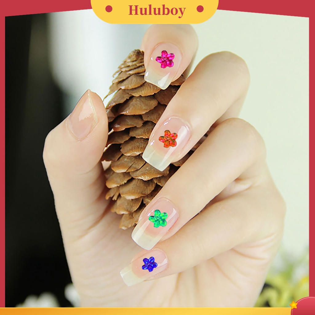 Huluboy Huluboy♡ 1 Roda Stiker Kuku Bahan Akrilik Warna-Warni Untuk Dekorasi Nail Art