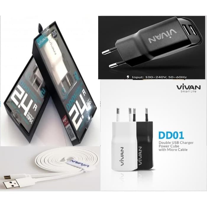 Charger Vivan DD01 Dual USB Charger