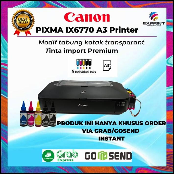 Printer Canon Pixma Ix6770 A3 + Infus Tabung