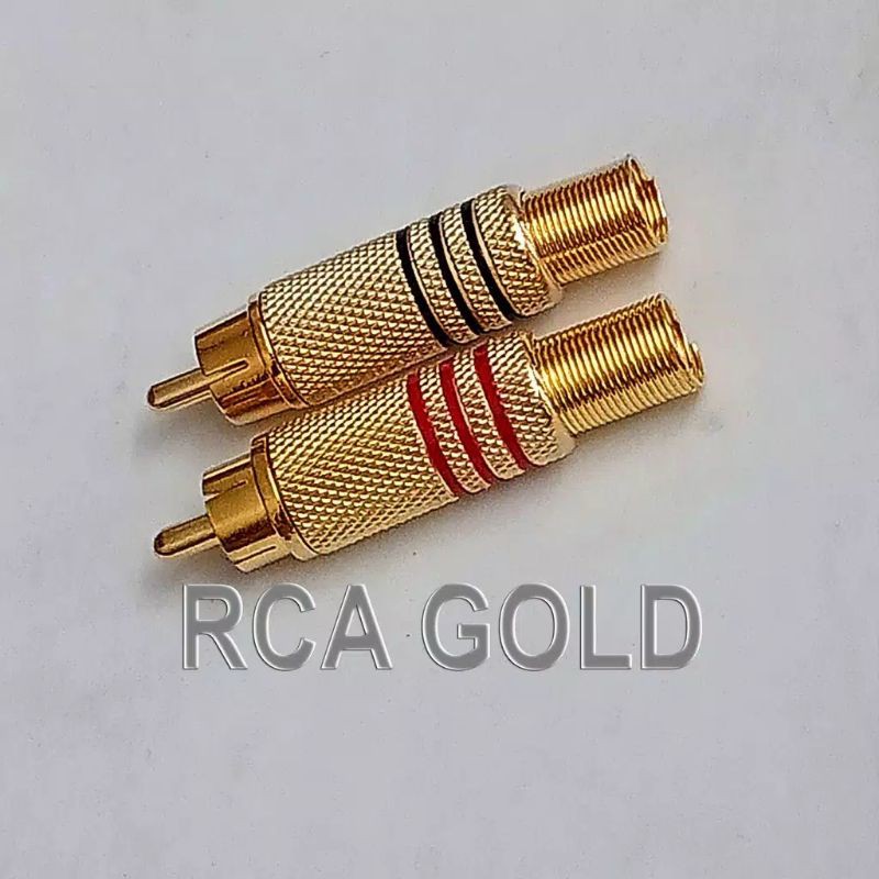 Jack RCA Gold / Konector Jack Audio Emas