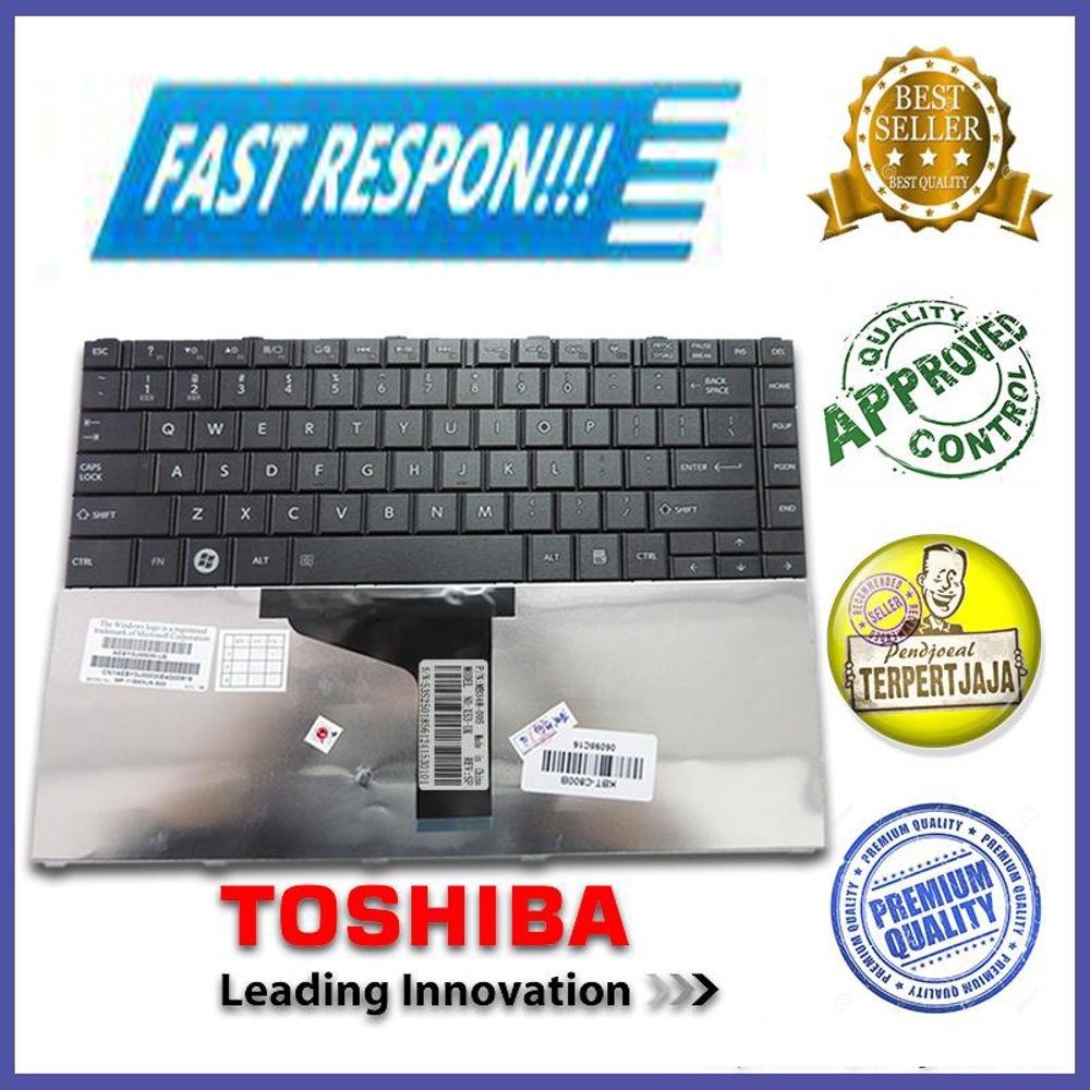 Keyboard Toshiba Satellite C800 Satellite C805 Satellite C840 Satellite L800 Hitam Non Frame