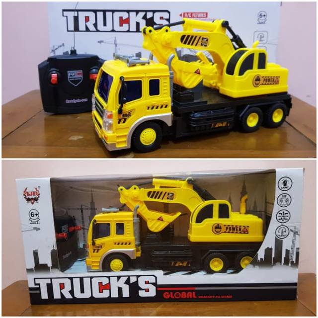 Mainan Mobil Remote Control Truck Bemo Excavator - Mainan RC Car Truck