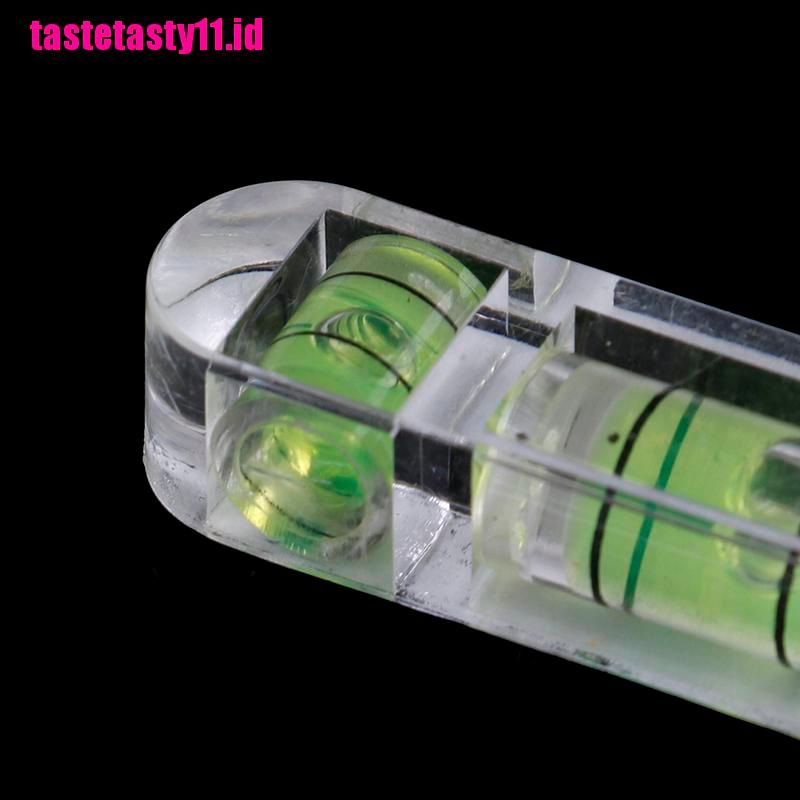 2pcs bubble spirit level mini Bentuk T Bahan Akrilik