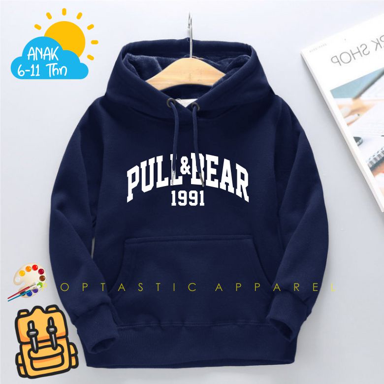 Jaket Distro Sweater Hoodie anak Laki-laki perempuan LOGO BORDIR FLEECE TEBAL