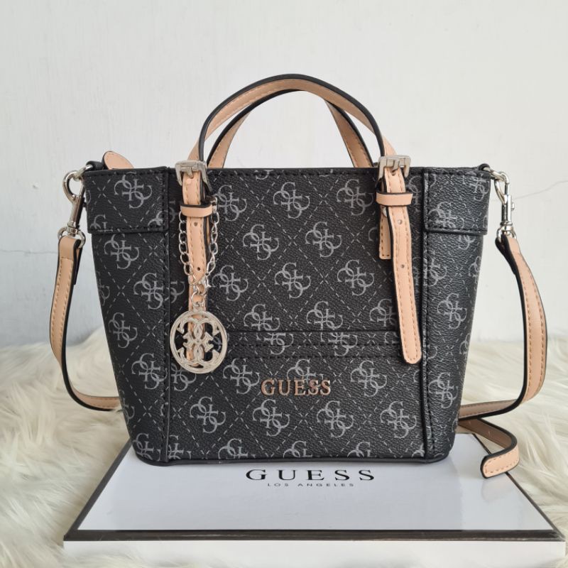 (WODB)promo delaney mini logo coffee brown ,white ,black petite bag gb batik gs tas