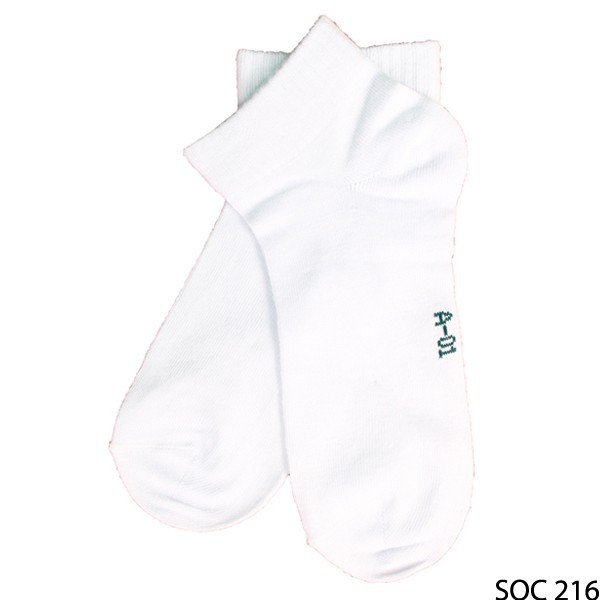 Kaos Kaki Pendek Motif Katun Putih – SOC 216