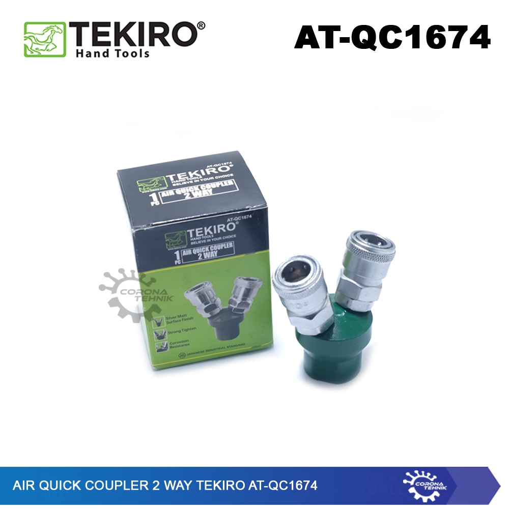 Tekiro AT-QC1674 - Air Quick Coupler Angin Cabang 2 Way