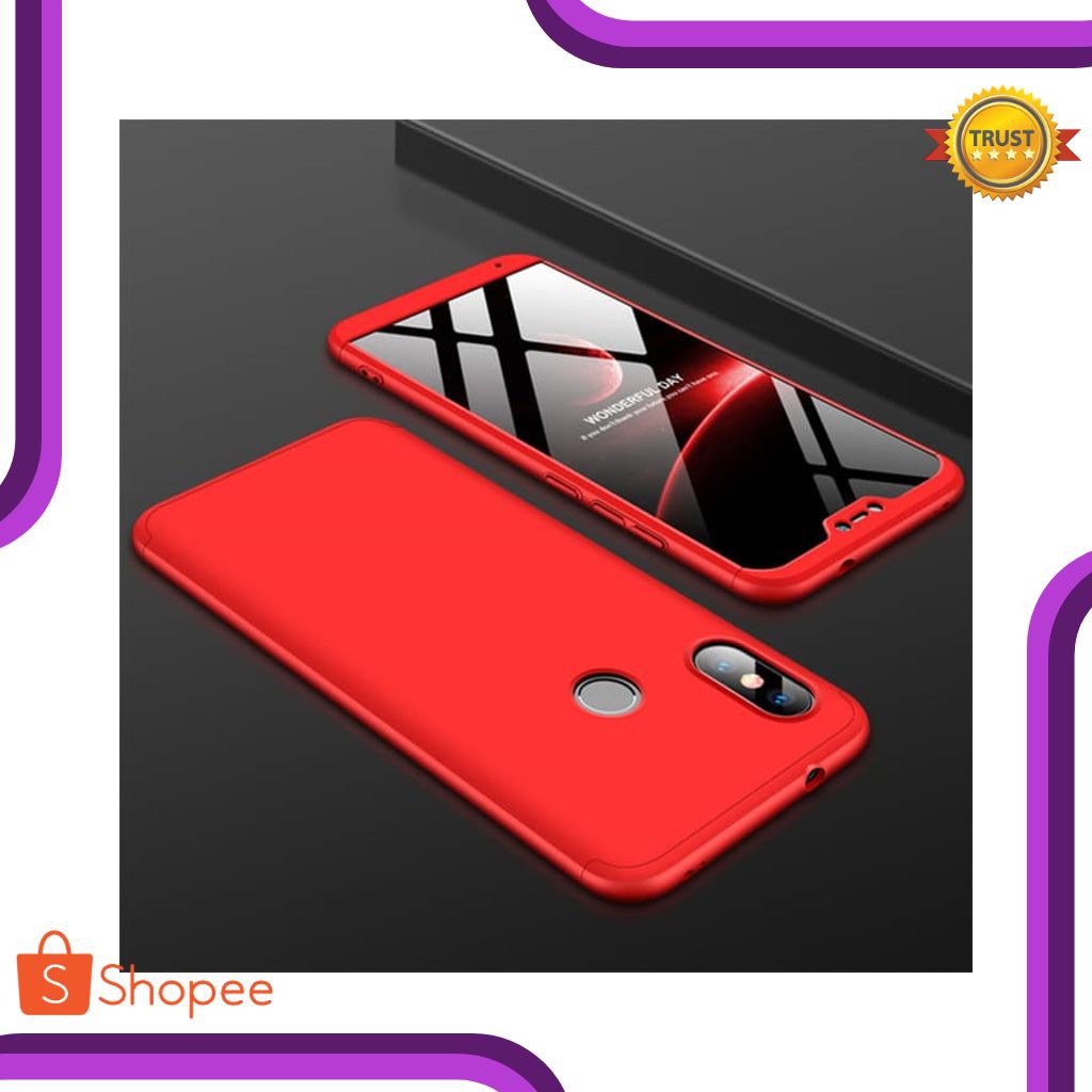 Jual!!! HARDCASE 360 case XIaomi Mi A2 Lite Redmi 6 Pro casing full cover thin - 661 Cash
