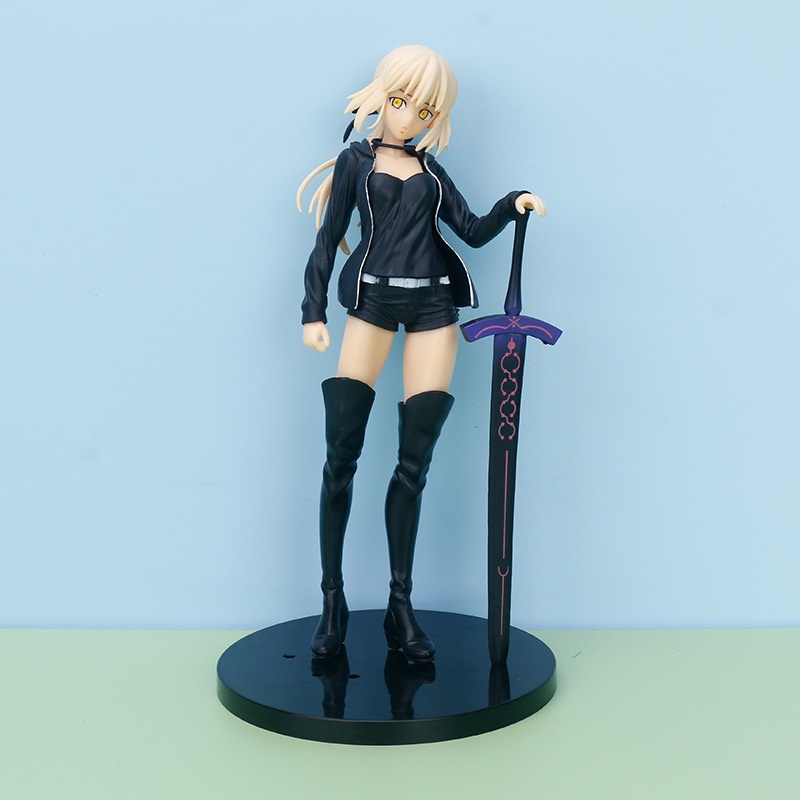 Action Figure Figma Fate Grand Order Saber Arturia Pendragon Alter Shinjuku Action Figure Bahan PVC Untuk Koleksi