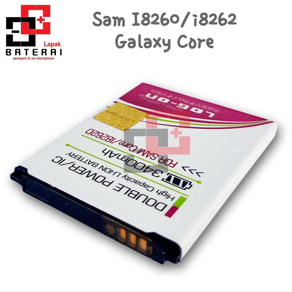 Log on - Samsung Core i8260 / Core duos i8262 Double IC Battery Baterai Batre