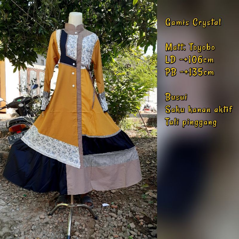 Gamis Crystal ||Gamis Replika Tuneeca||Gamis murah||Gamis mewah||Gamis katun