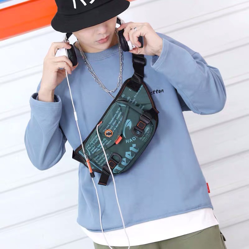 Tas Wanita Import Pinggang Selempang Waistbag Waist Bag AOTIAN AT19048 19048 Bahan Parasut Kualitas