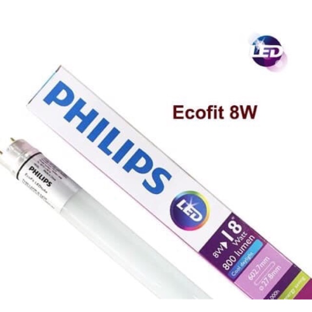 LAMPU TL-LED PHILIPS 8WATT 8 WATT ECOFIT ( 60cm )