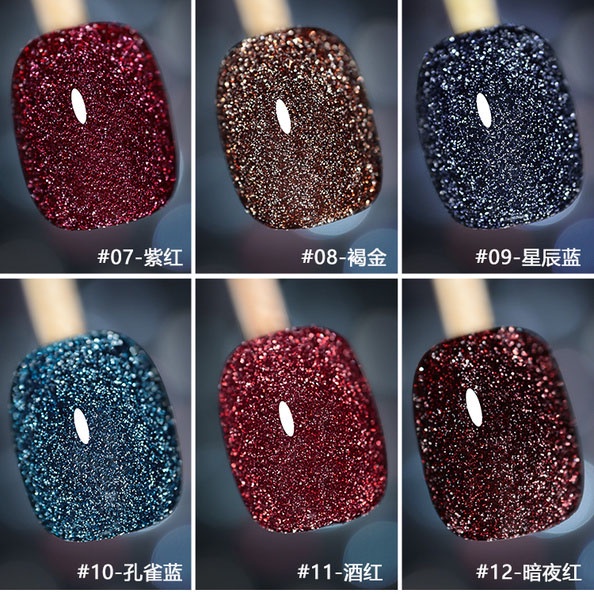 Kutek Gel UV LED Diamond Reflektive Flash Gliter Nail polish Gel Art/Cat Kuku 15ml